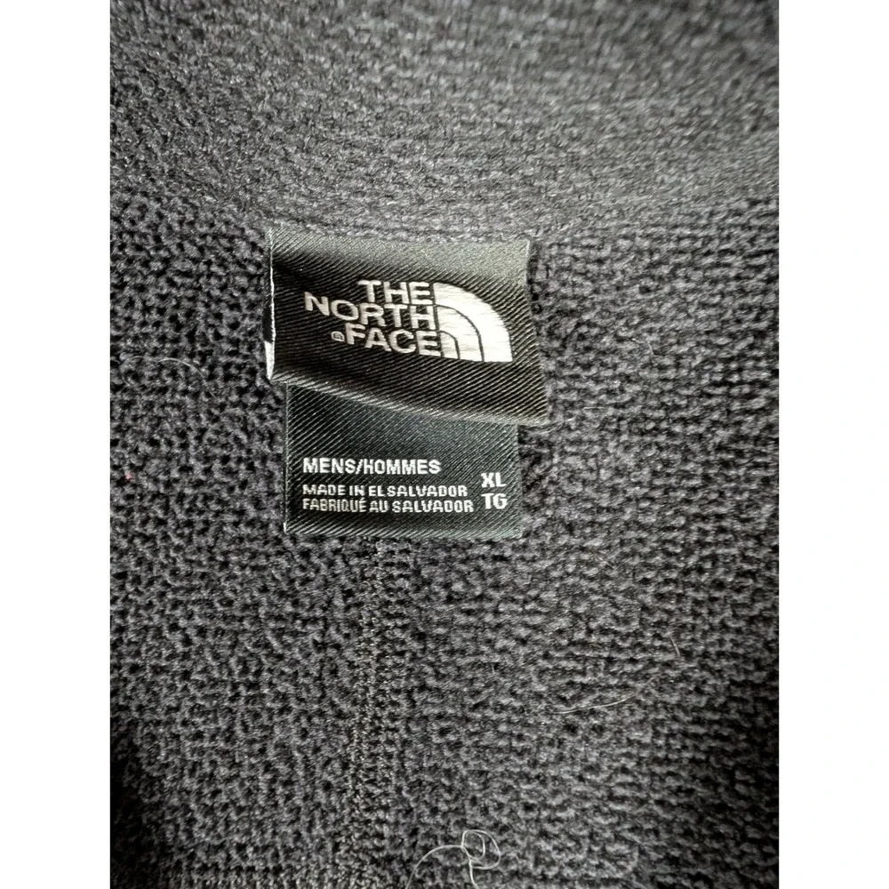 The North Face Mens Black Quarter Zip Pullover Textured Fleece Mock Neck XL